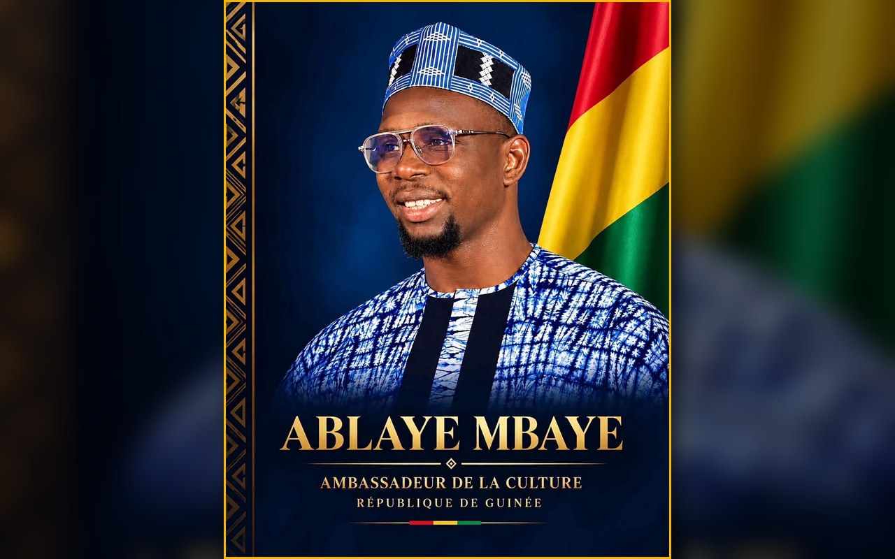 Official poster of Ablaye Mbaye's appointment, Ambassador of Culture of the Republic of Guinea