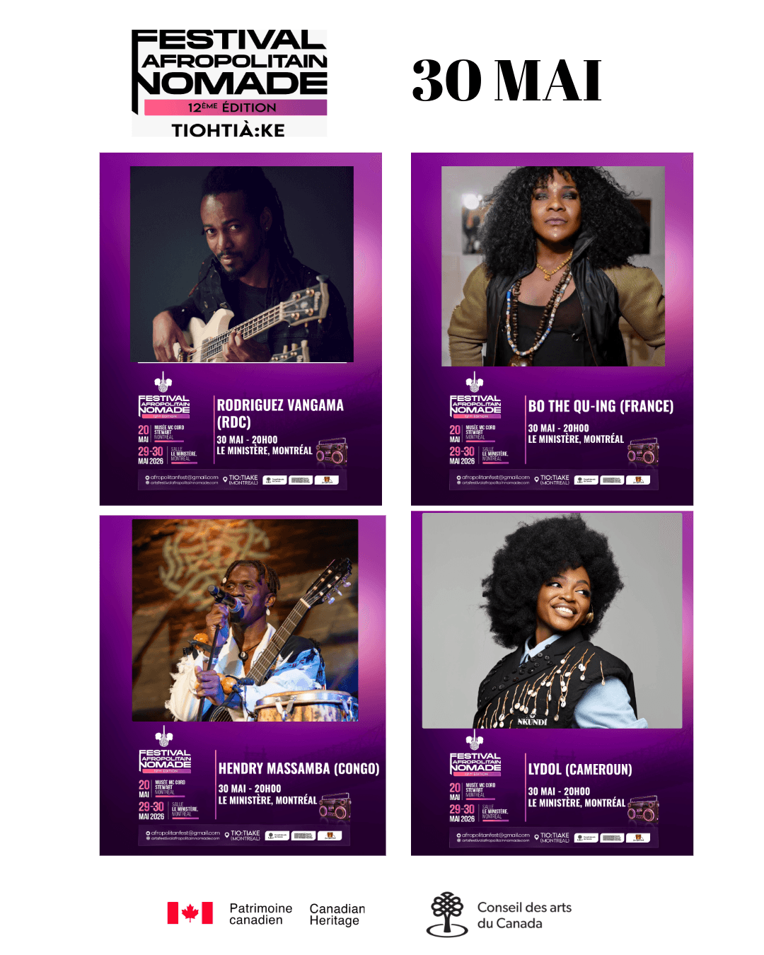Affiche officielle — Festival Afropolitain Nomade (30 mai)