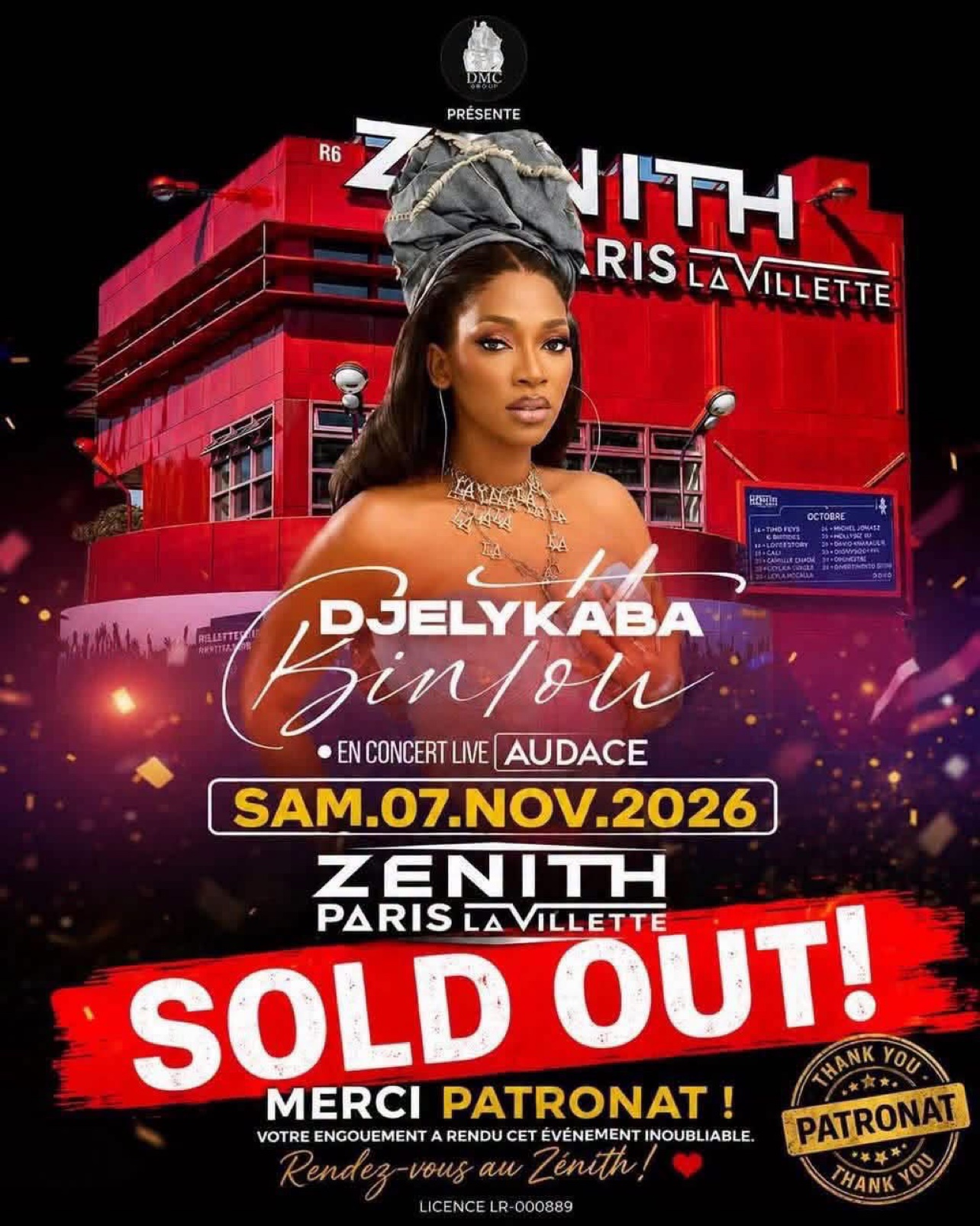 Djelykaba Bintou affiche complet au Zénith de Paris : la Patronne entre dans la légende