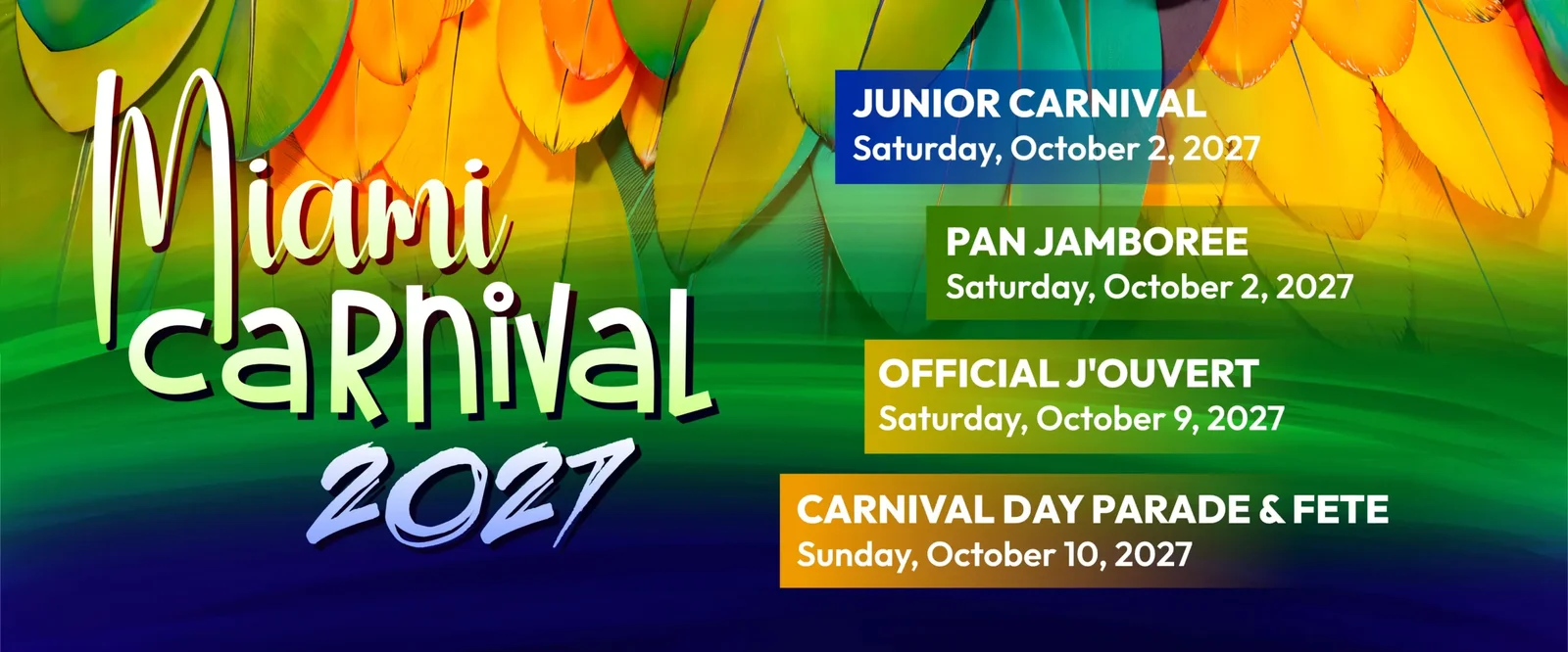 Miami Carnival 2027 : les dates sont tombées