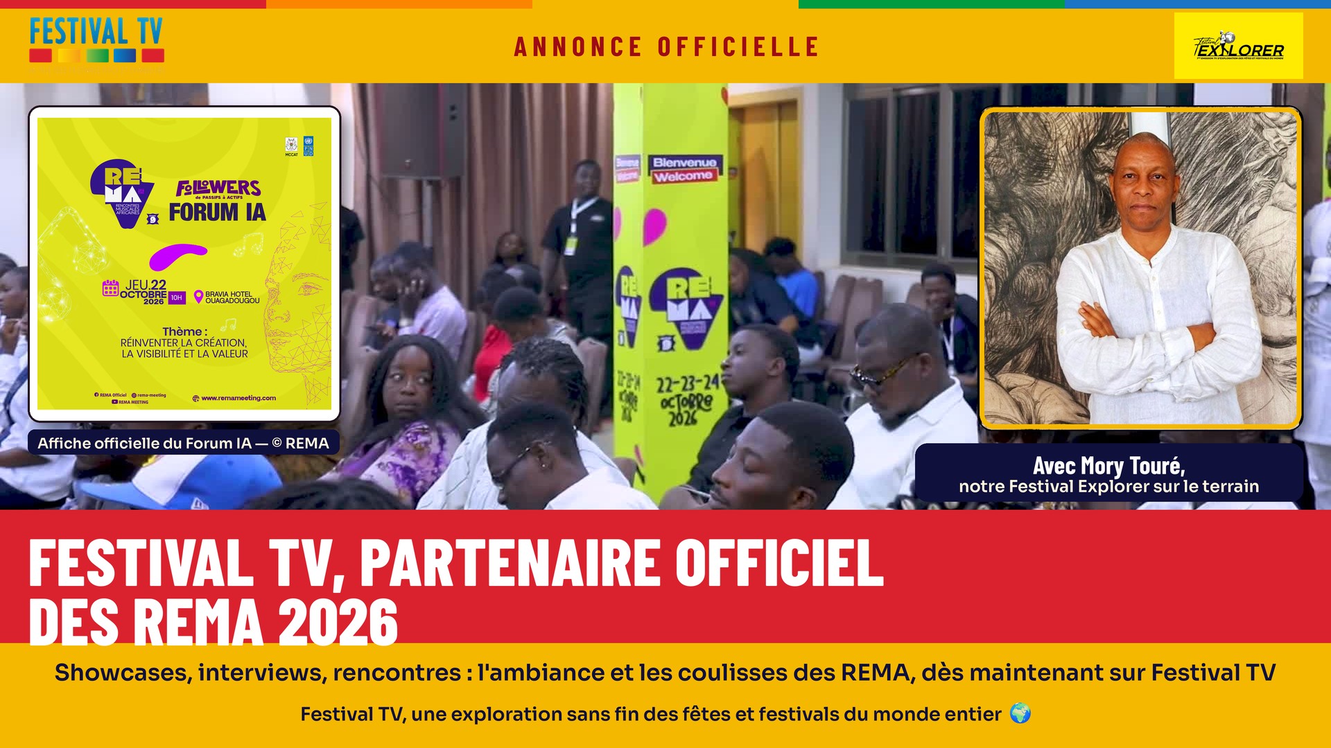 Affiche — Festival TV, partenaire officiel des REMA 2026