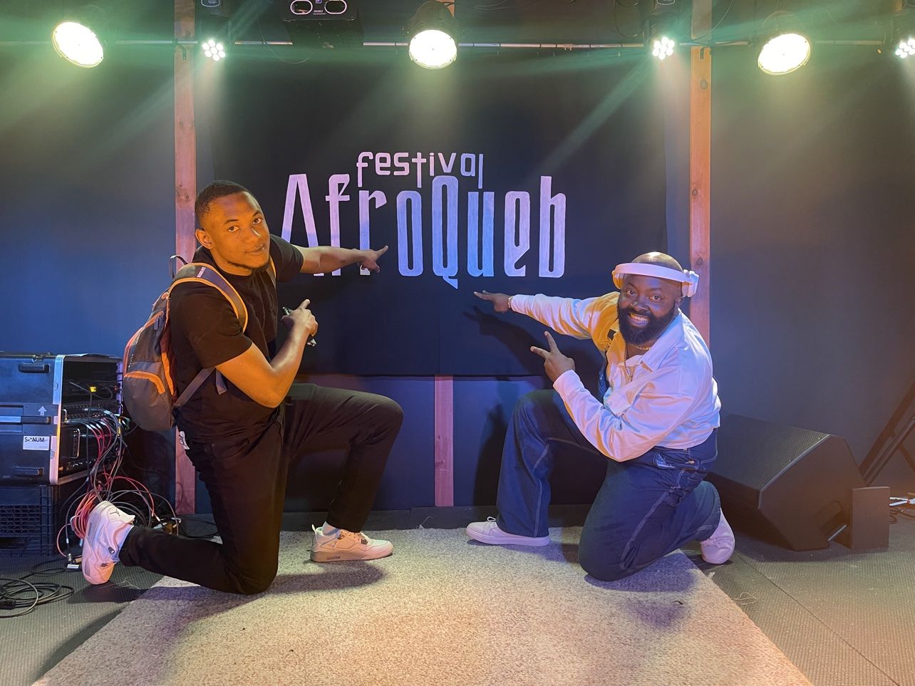 Moïse 1er and Biro Kanté on stage at the AfroQueb Festival
