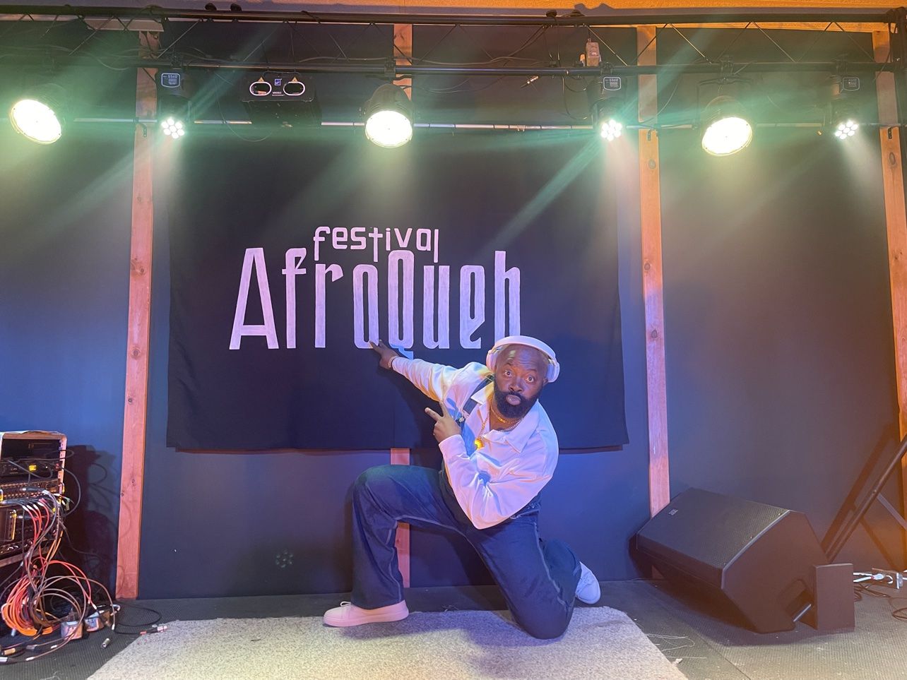 Moïse 1er on the stage of the AfroQueb Festival