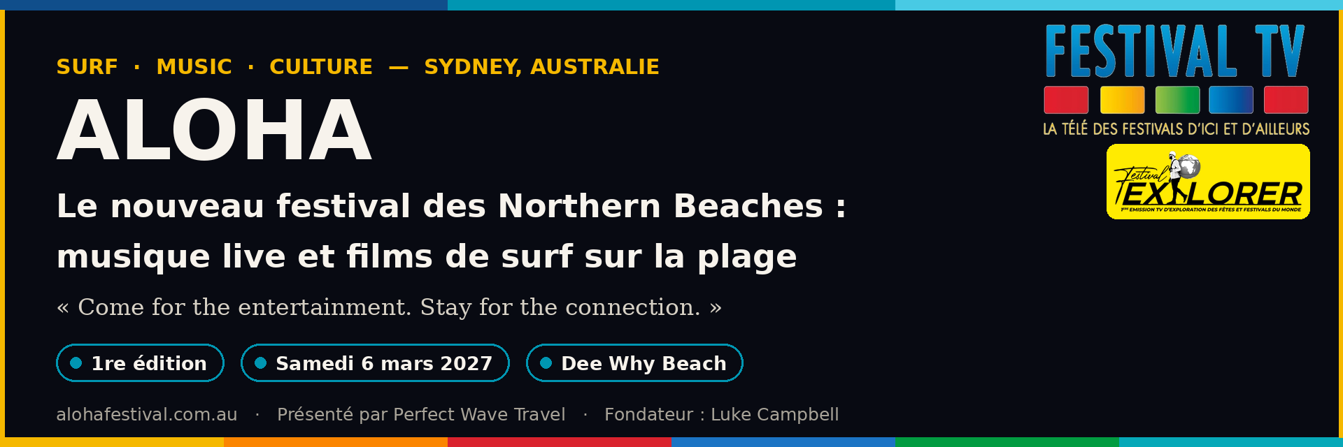 Bannière Festival TV — Aloha Festival, Sydney