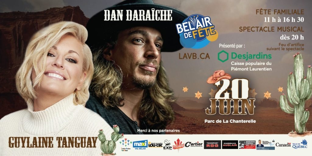 Official banner of Bel air de fête, the national festival of Val-Bélair