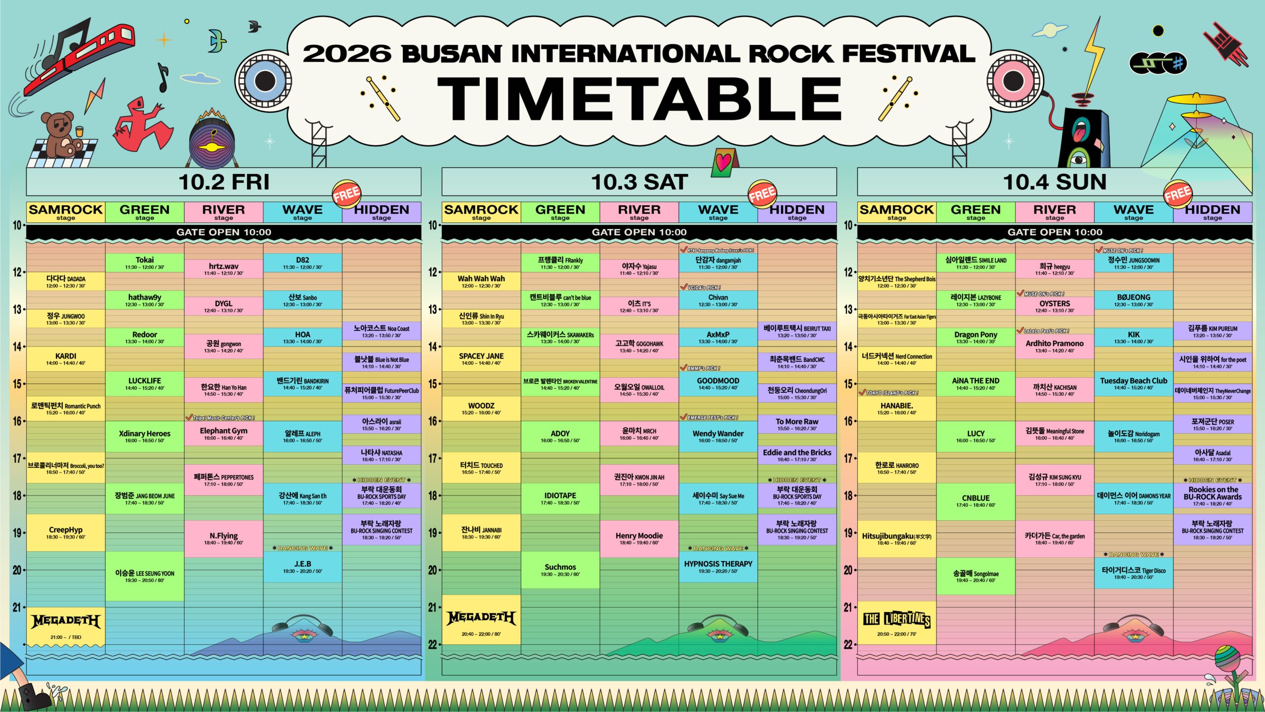 Busan International Rock Festival — affiche / photo officielle