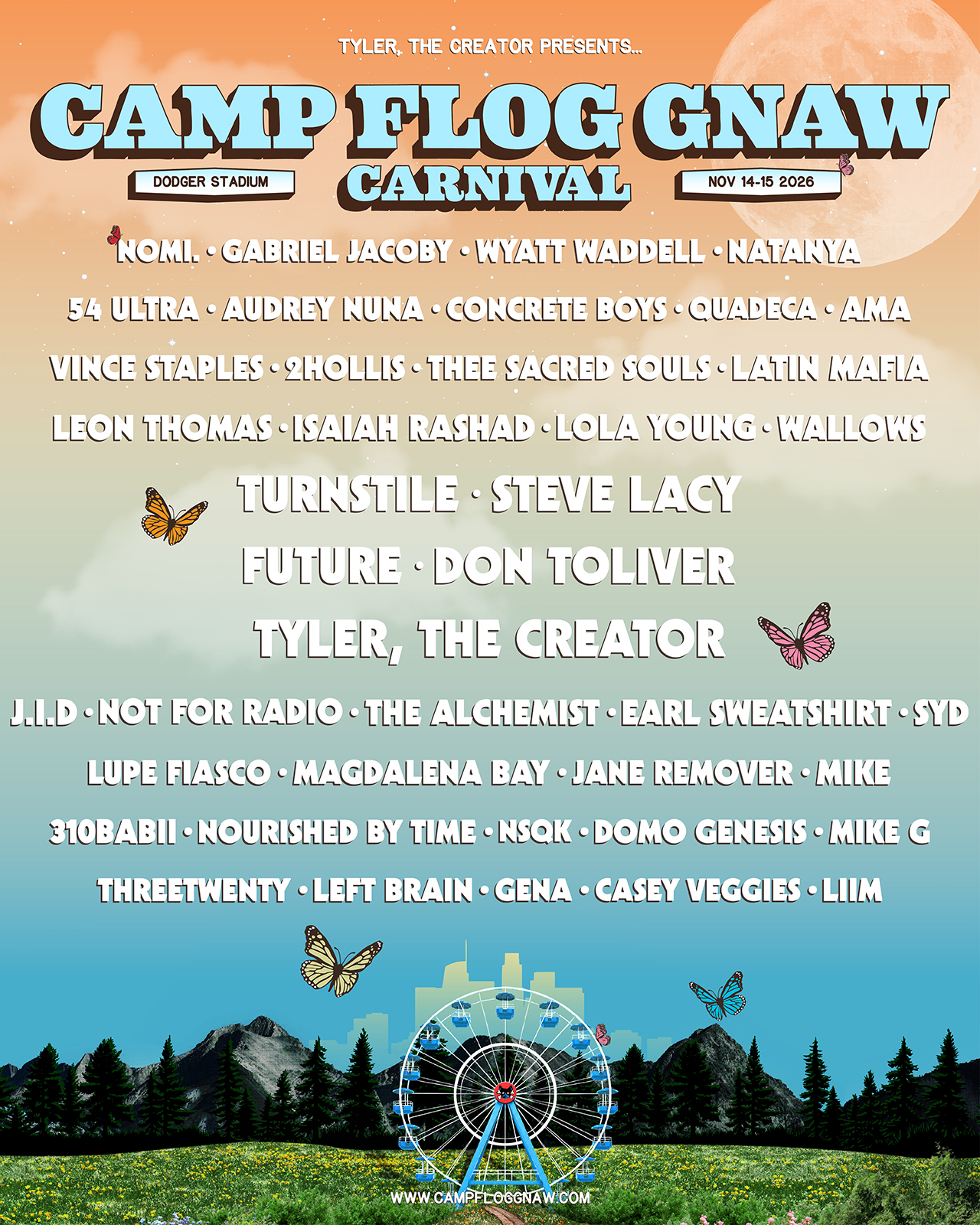Camp Flog Gnaw Carnival — affiche / photo officielle
