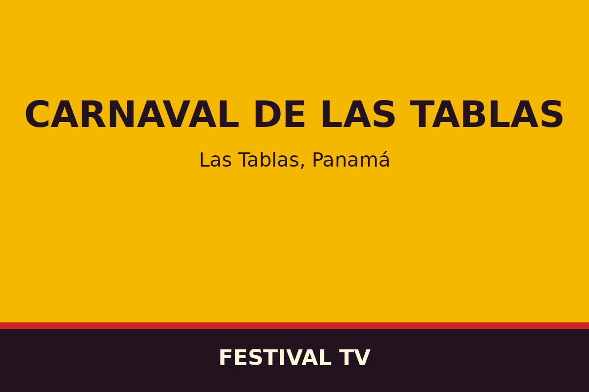Carnaval de Las Tablas — affiche / photo officielle