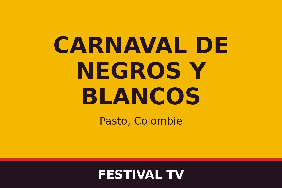 Carnaval de Negros y Blancos — affiche / photo officielle