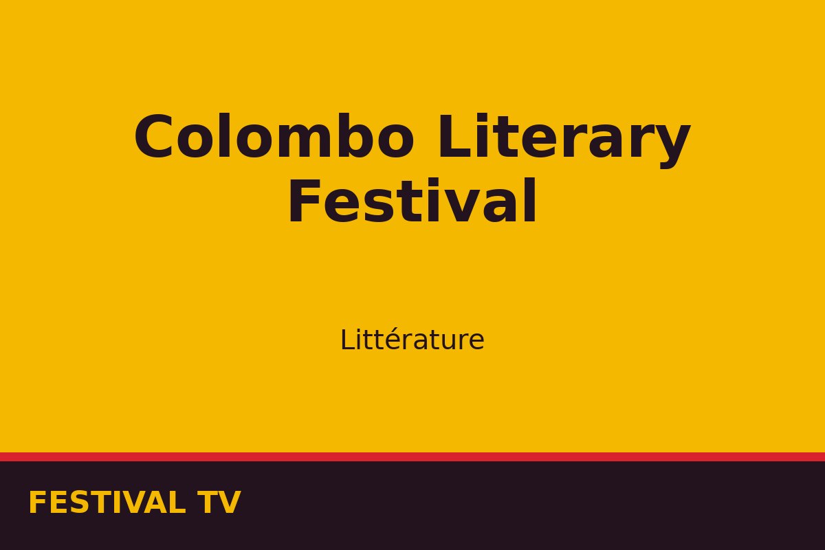 Colombo Literary Festival — affiche / photo officielle