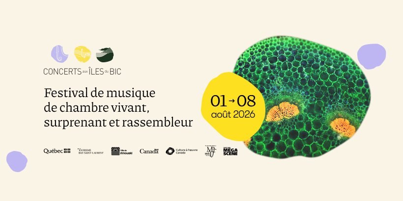 Concerts aux Îles du Bic — affiche / photo officielle
