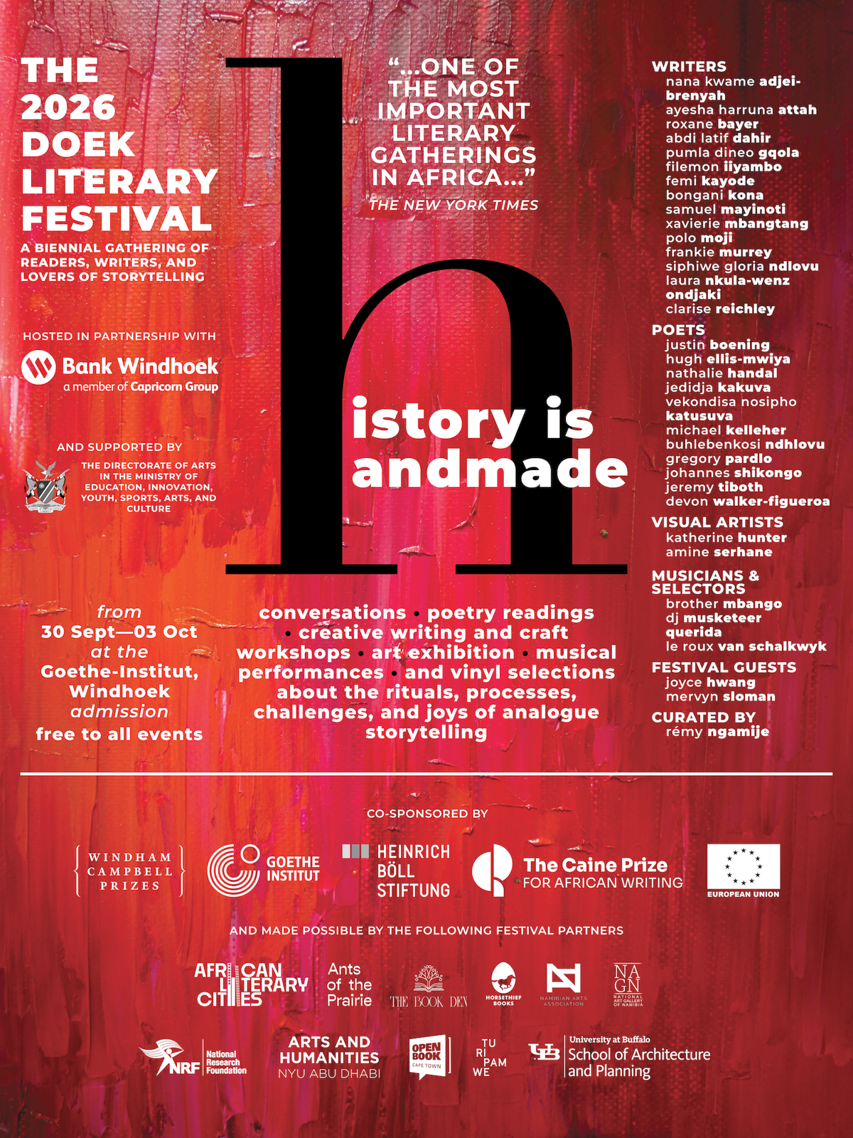 Doek Literary Festival — affiche / photo officielle