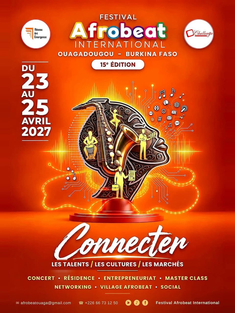 Official poster of the 15th edition of the Festival Afrobeat International
