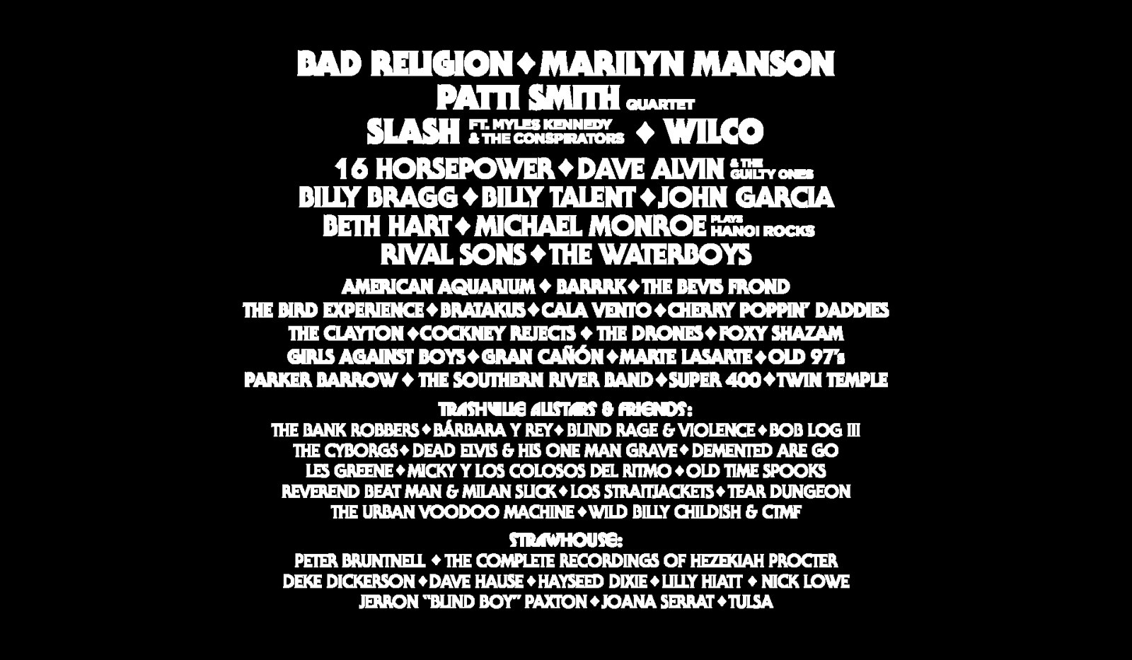 Azkena Rock Festival — affiche / photo officielle