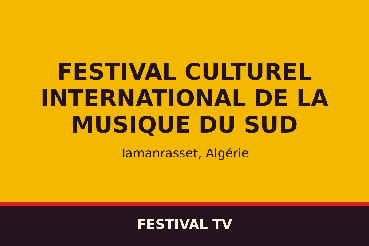 Festival culturel international de la musique du Sud — affiche / photo officielle