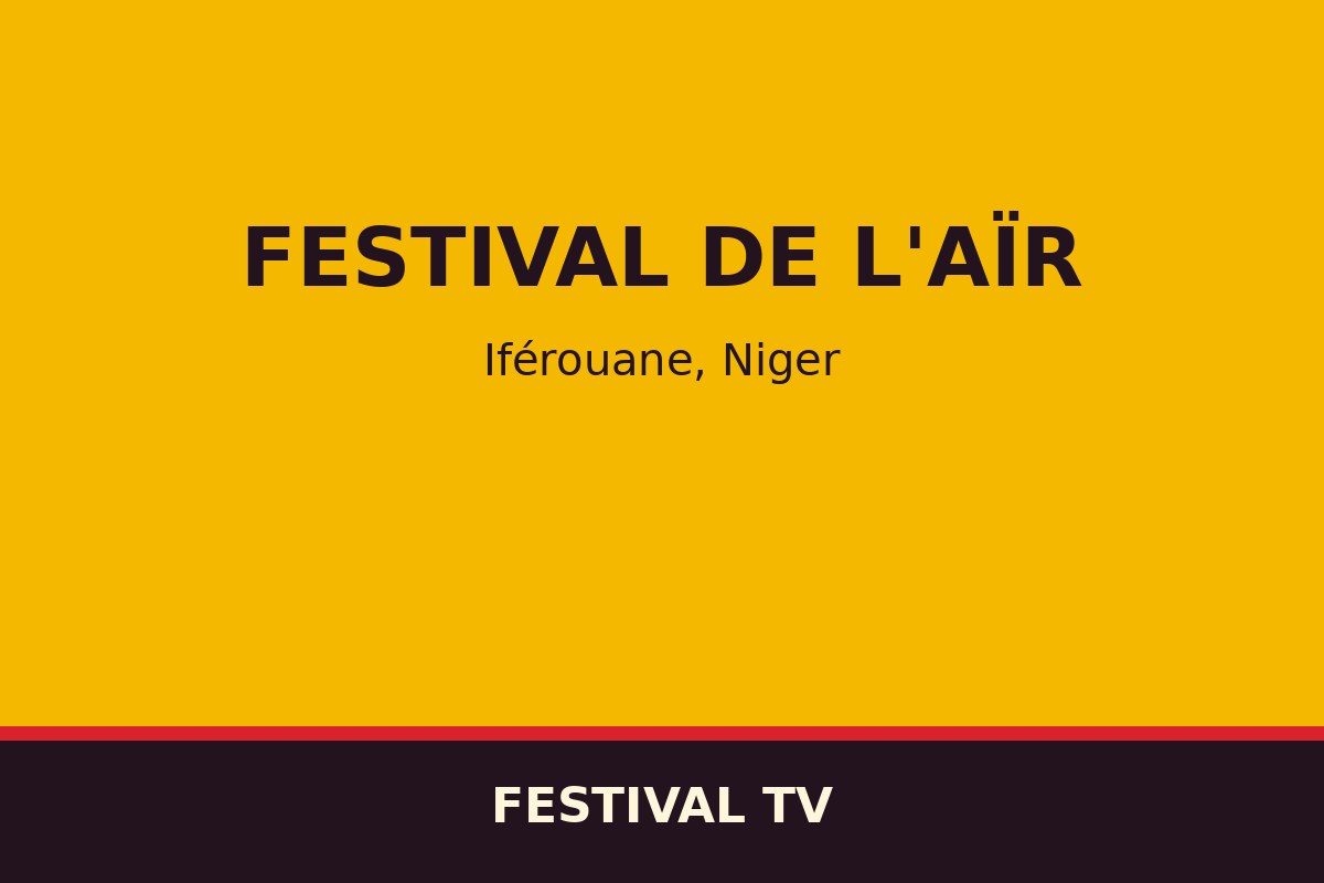 Festival de l'Aïr — affiche / photo officielle
