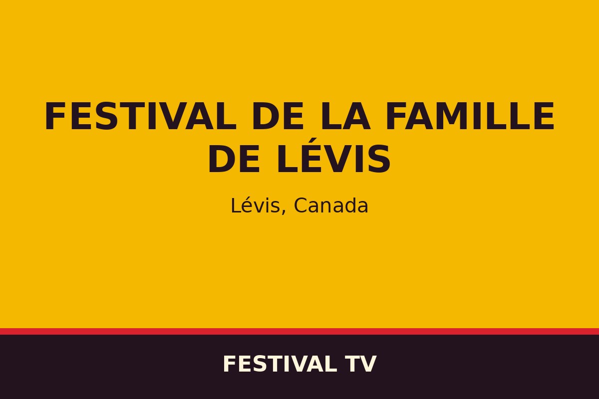 Festival de la Famille de Lévis — affiche / photo officielle