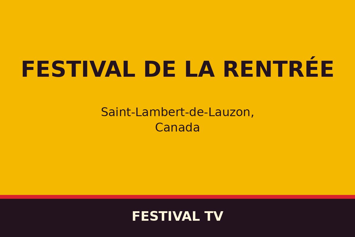 Festival de la Rentrée — affiche / photo officielle