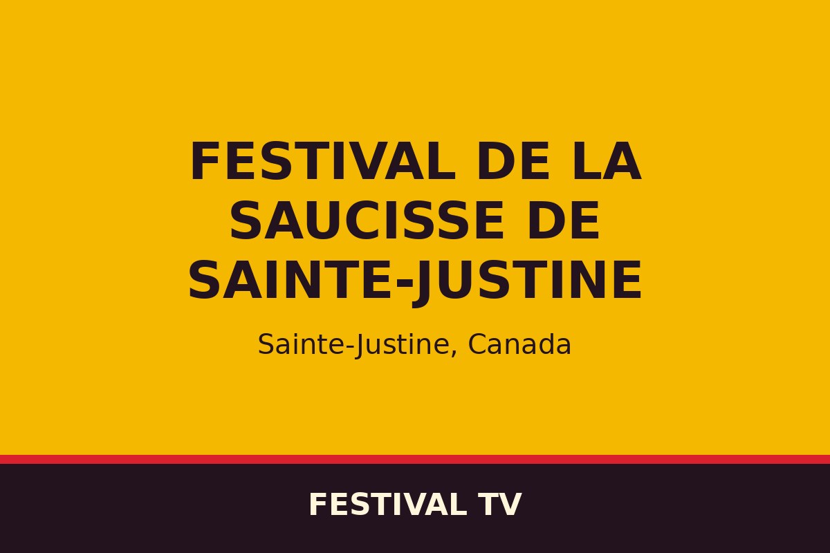 Festival de la saucisse de Sainte-Justine — affiche / photo officielle