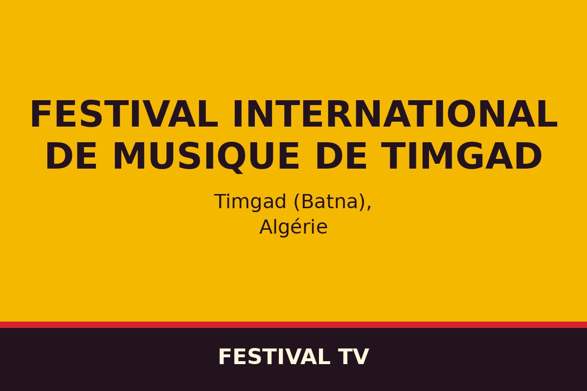 Festival international de musique de Timgad — affiche / photo officielle