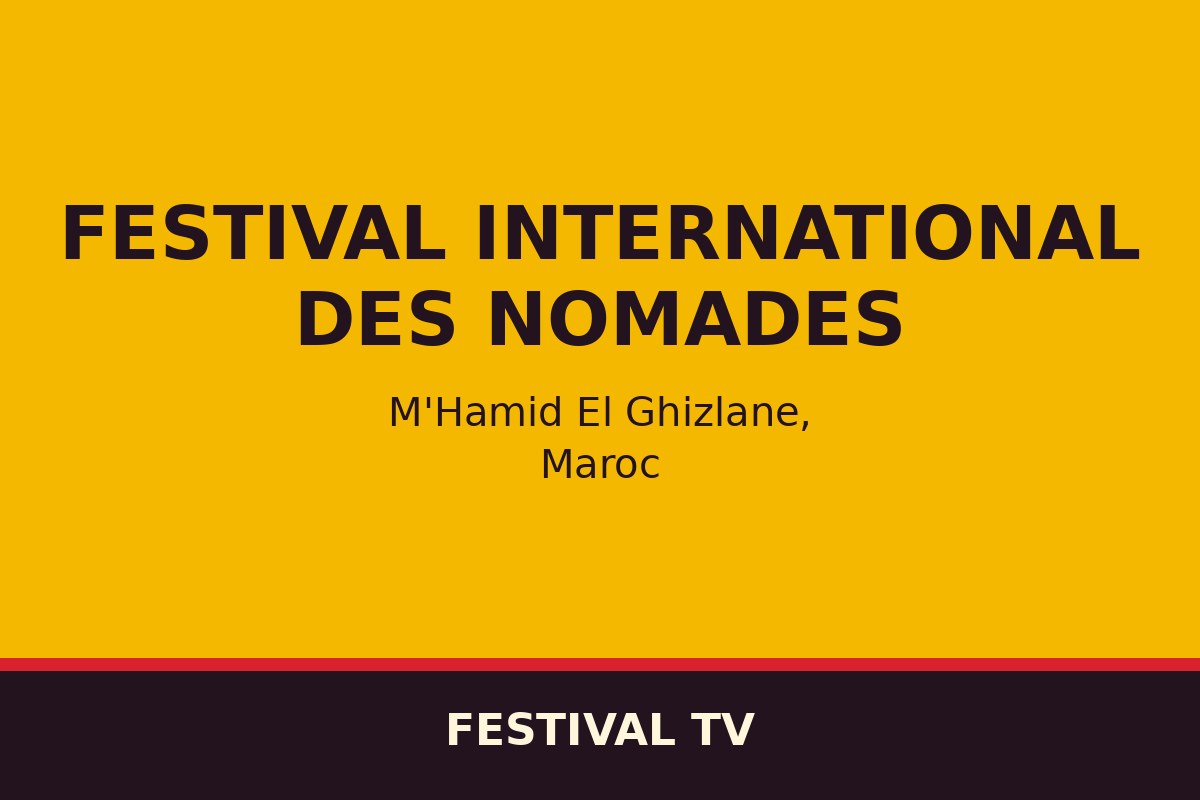 Festival international des Nomades — affiche / photo officielle