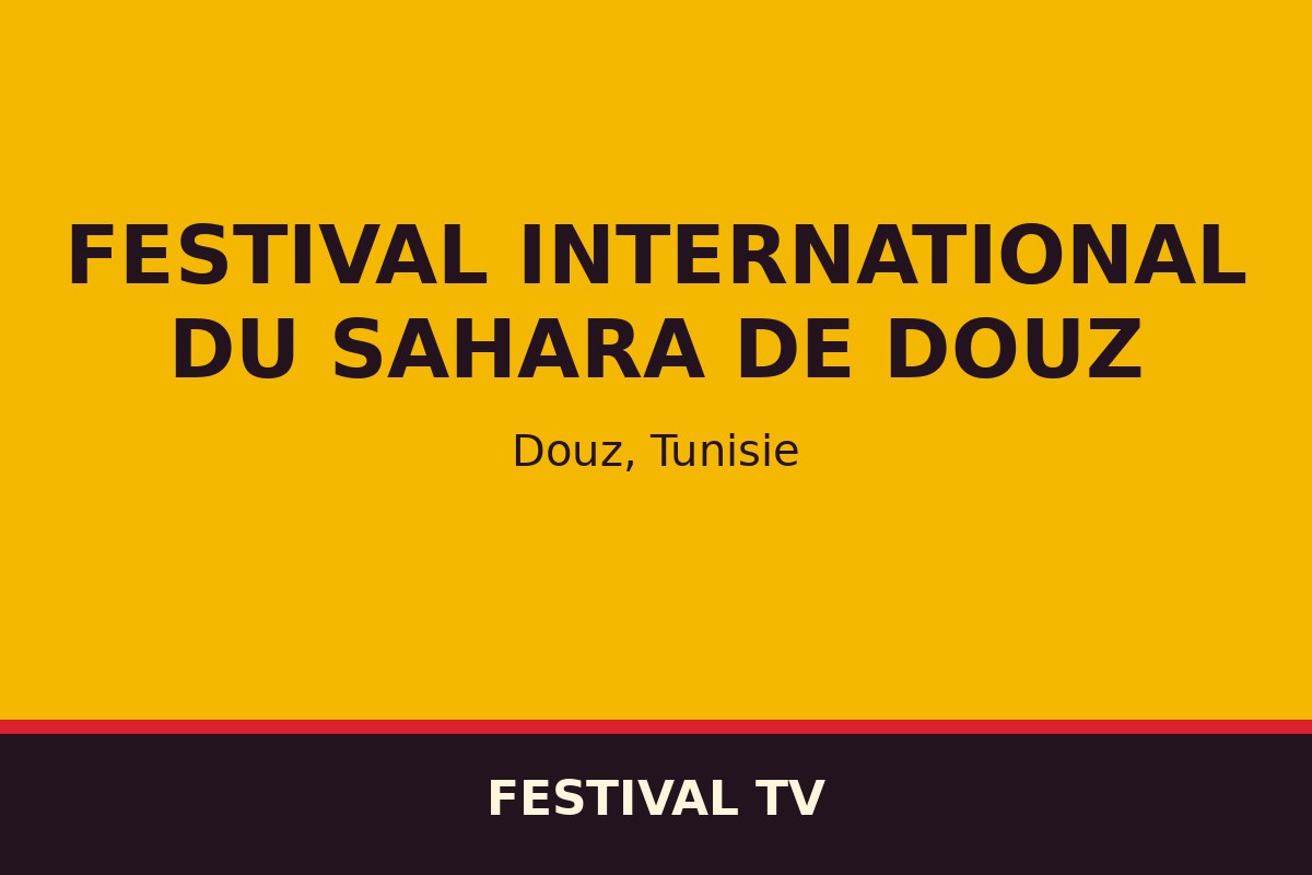 Festival international du Sahara de Douz — affiche / photo officielle