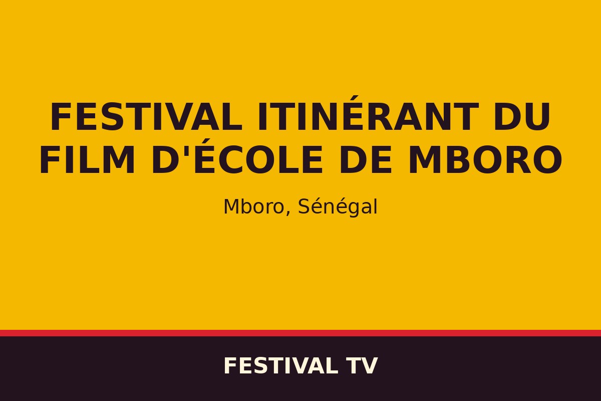 Festival itinérant du film d'école de Mboro — affiche / photo officielle