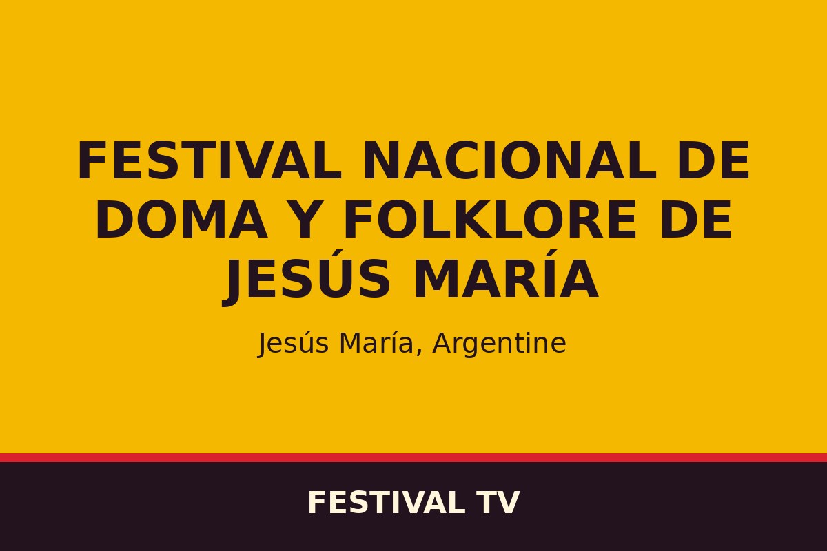 Festival Nacional de Doma y Folklore de Jesús María — affiche / photo officielle