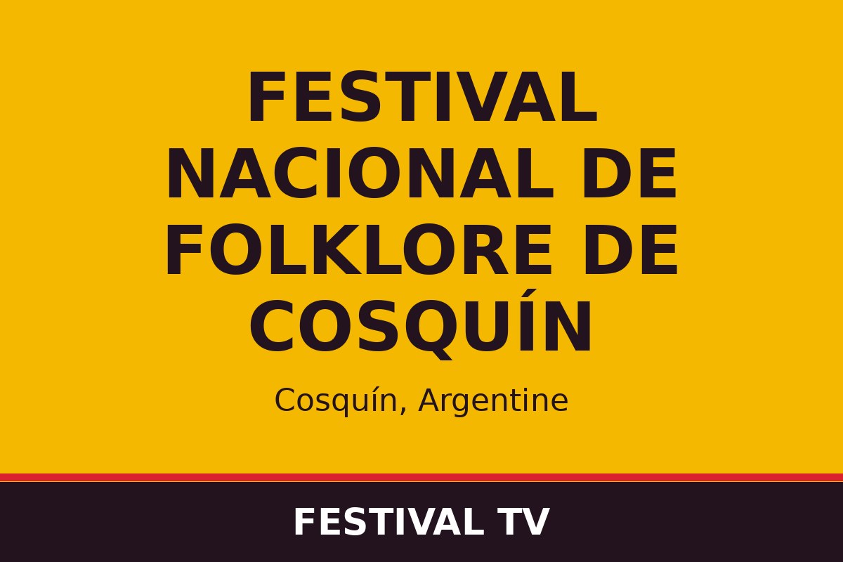Festival Nacional de Folklore de Cosquín — affiche / photo officielle