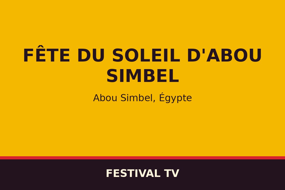Fête du soleil d'Abou Simbel — affiche / photo officielle