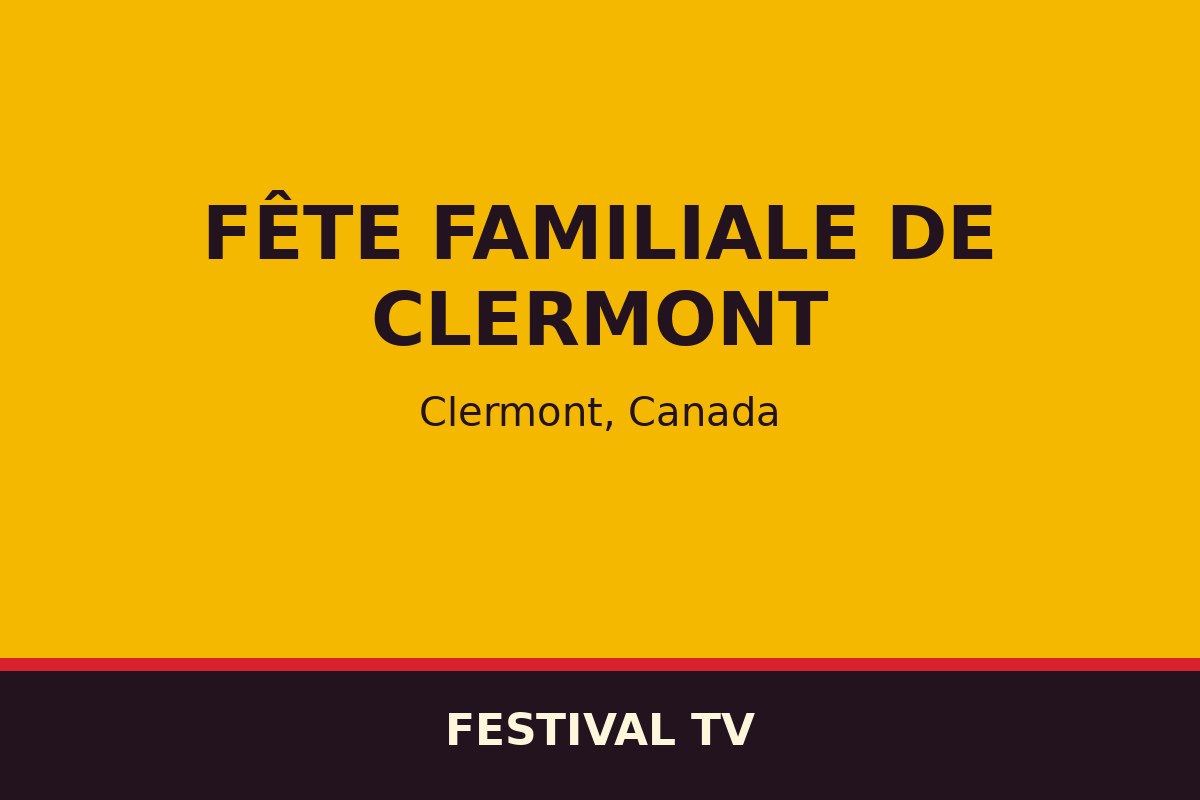 Fête Familiale de Clermont — affiche / photo officielle