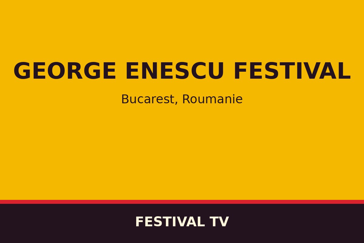 George Enescu Festival — affiche / photo officielle