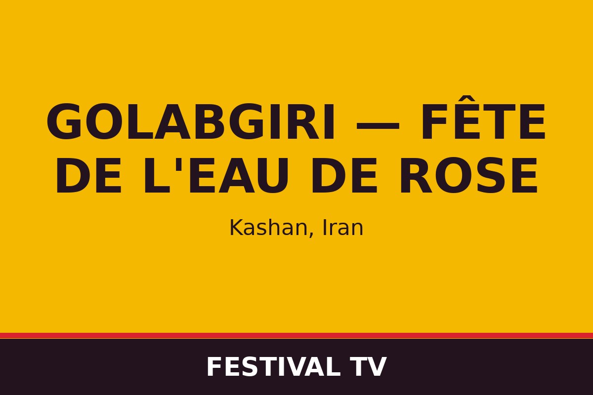 Golabgiri — fête de l'eau de rose — affiche / photo officielle