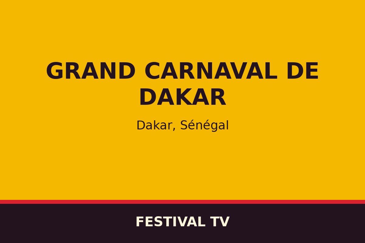 Grand Carnaval de Dakar — affiche / photo officielle