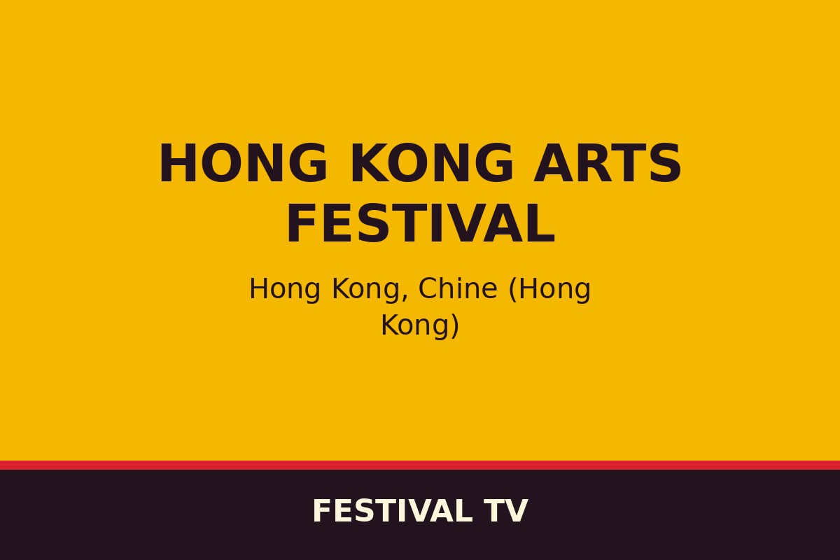 Hong Kong Arts Festival — affiche / photo officielle