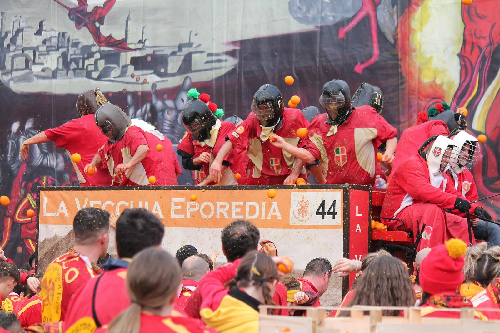 Photo officielle — la Bataille des Oranges d'Ivrea (Italie)