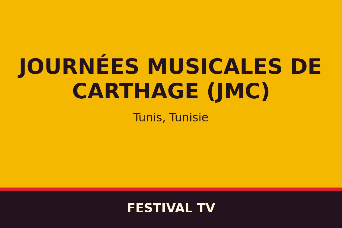 Journées Musicales de Carthage (JMC) — affiche / photo officielle