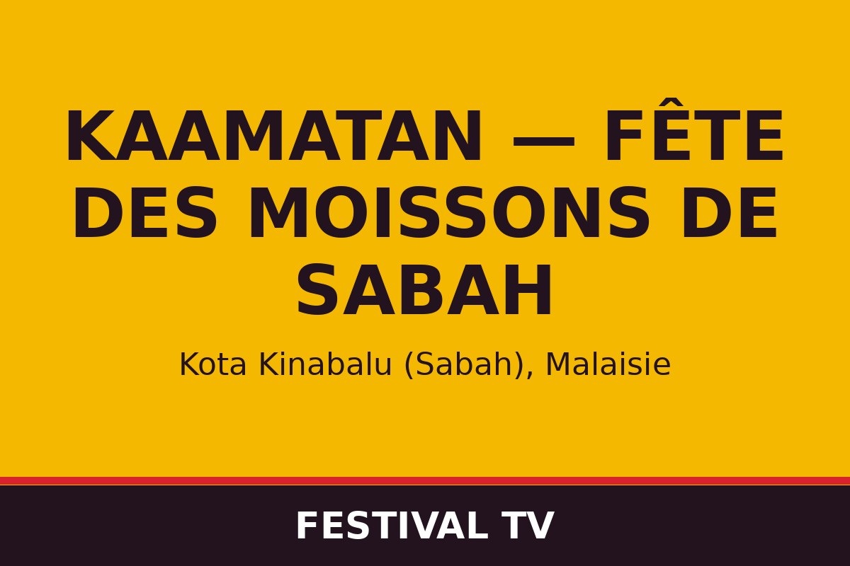 Kaamatan — Fête des moissons de Sabah — affiche / photo officielle