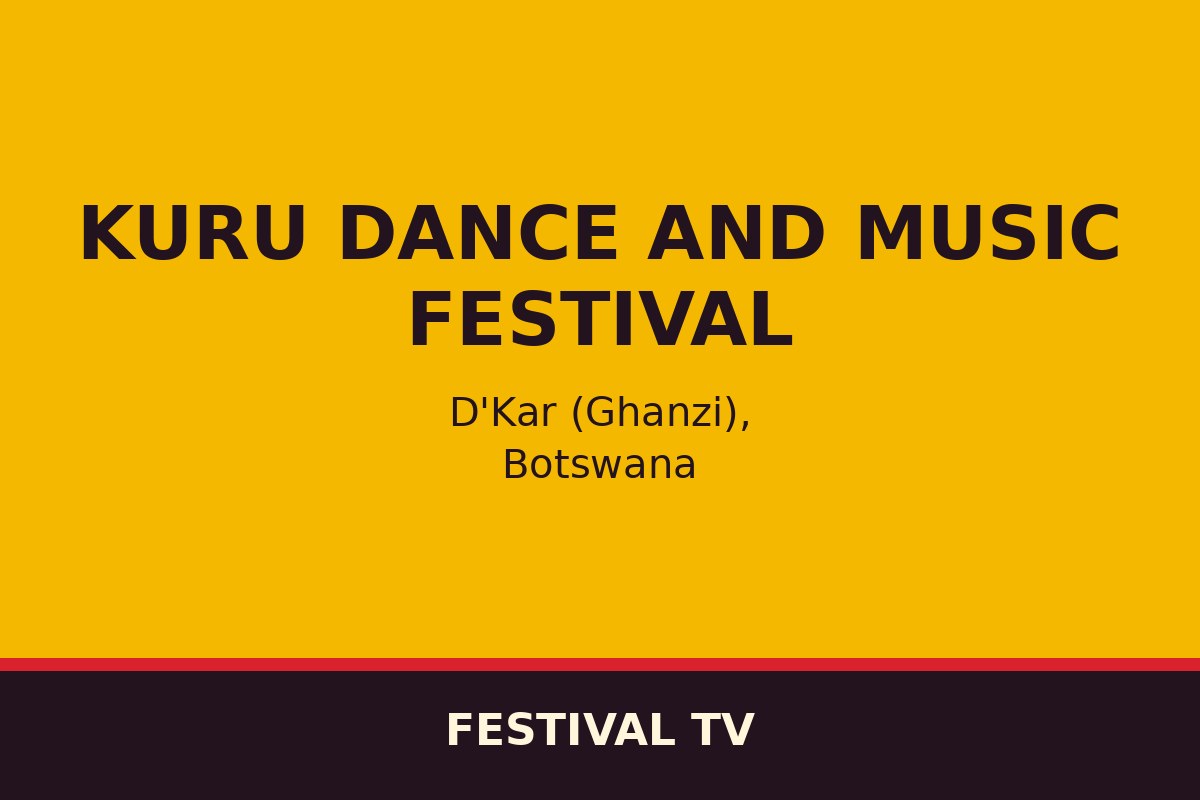 Kuru Dance and Music Festival — affiche / photo officielle