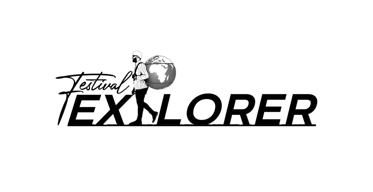 L'Explorateur, le personnage du logo de Festival Explorer : il marche en portant le globe terrestre sur son dos