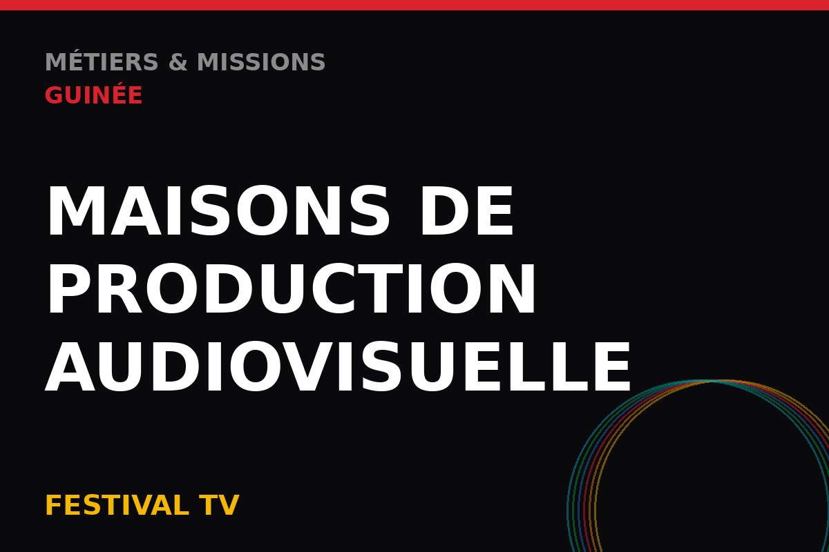 Maisons de production audiovisuelle — Métiers & Missions Guinée