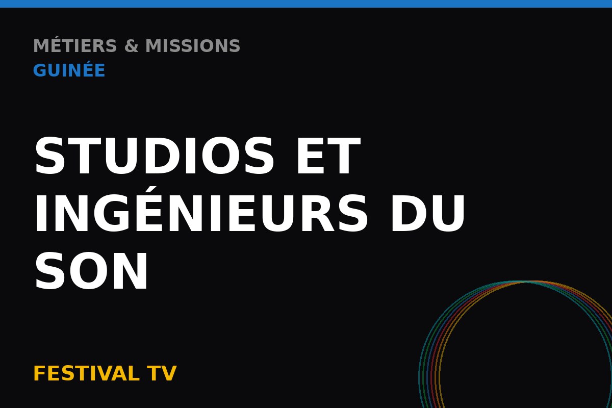 Studios et ingénieurs du son — Métiers & Missions Guinée