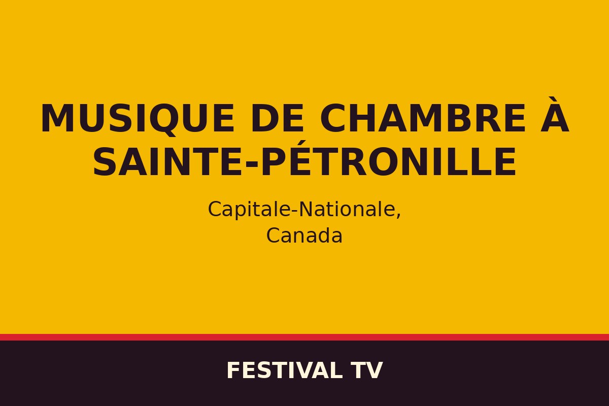 Musique de chambre à Sainte-Pétronille — affiche / photo officielle