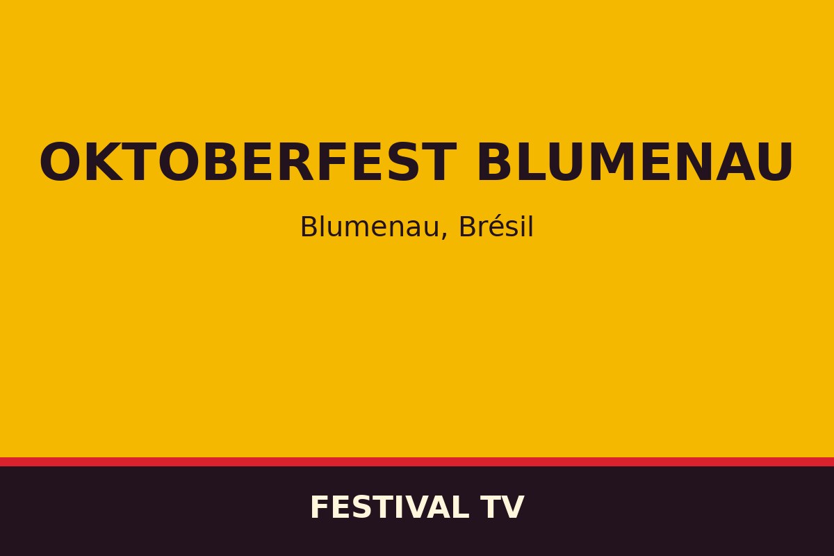 Oktoberfest Blumenau — affiche / photo officielle