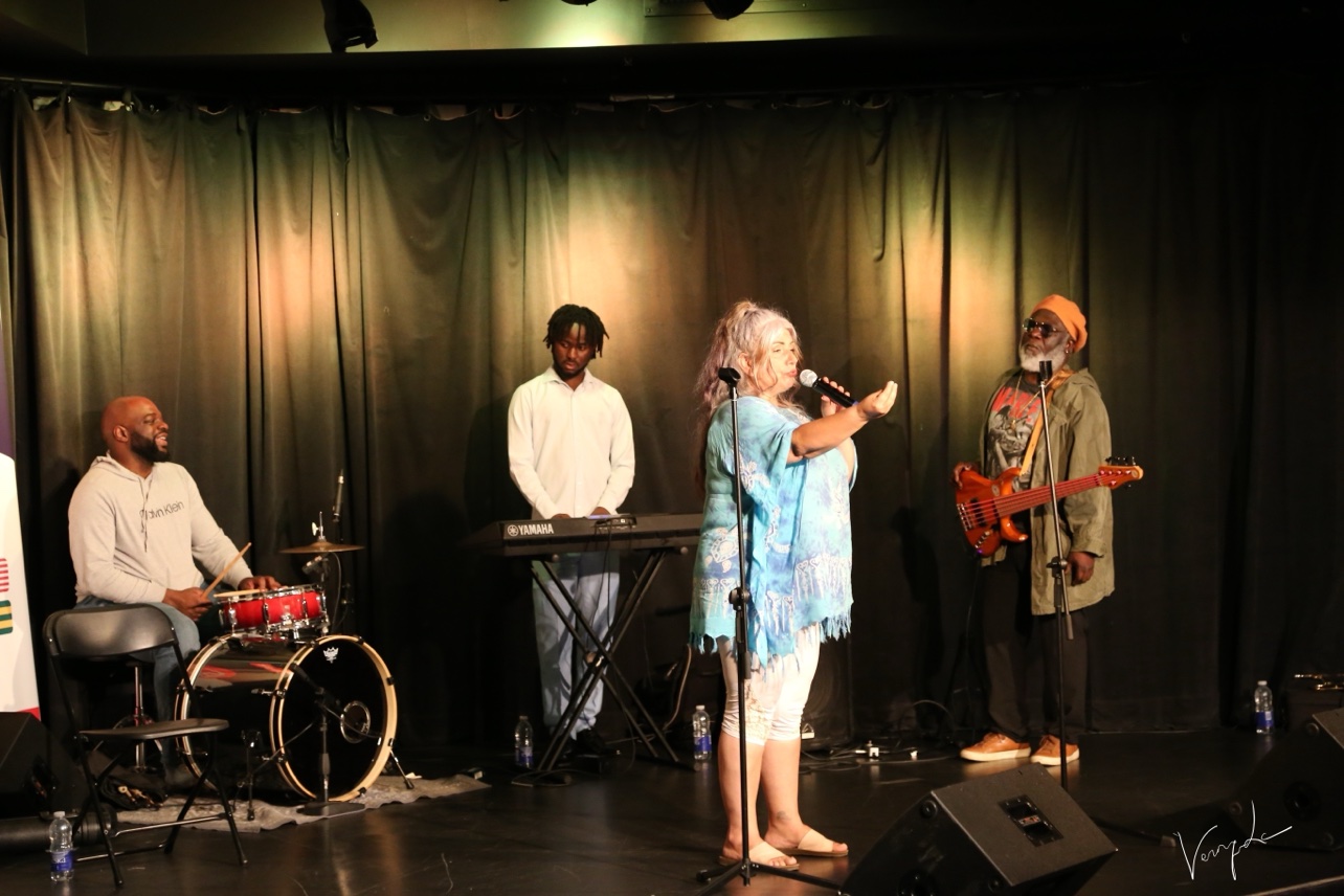 The singer and the band