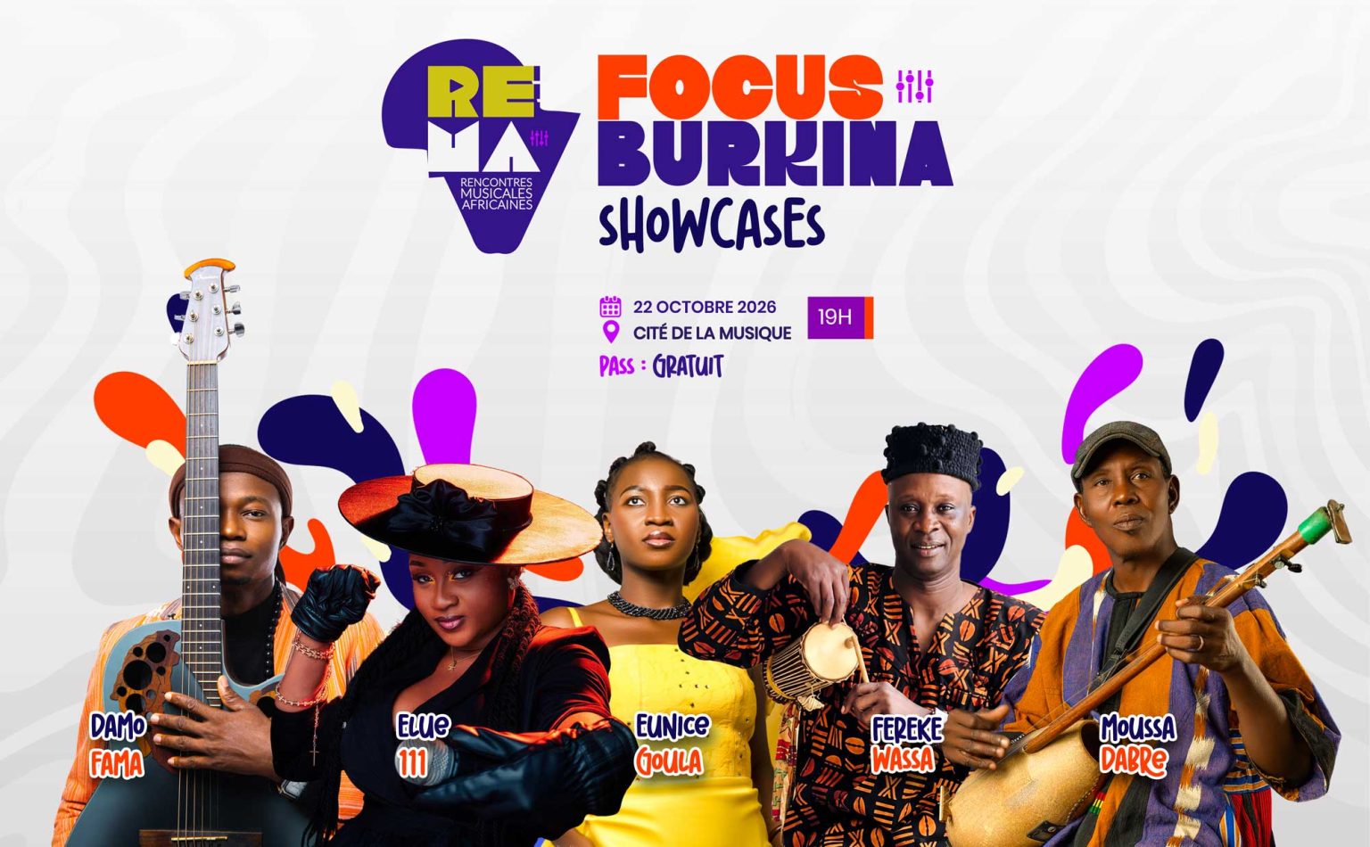REMA — Rencontres Musicales Africaines — affiche / photo officielle