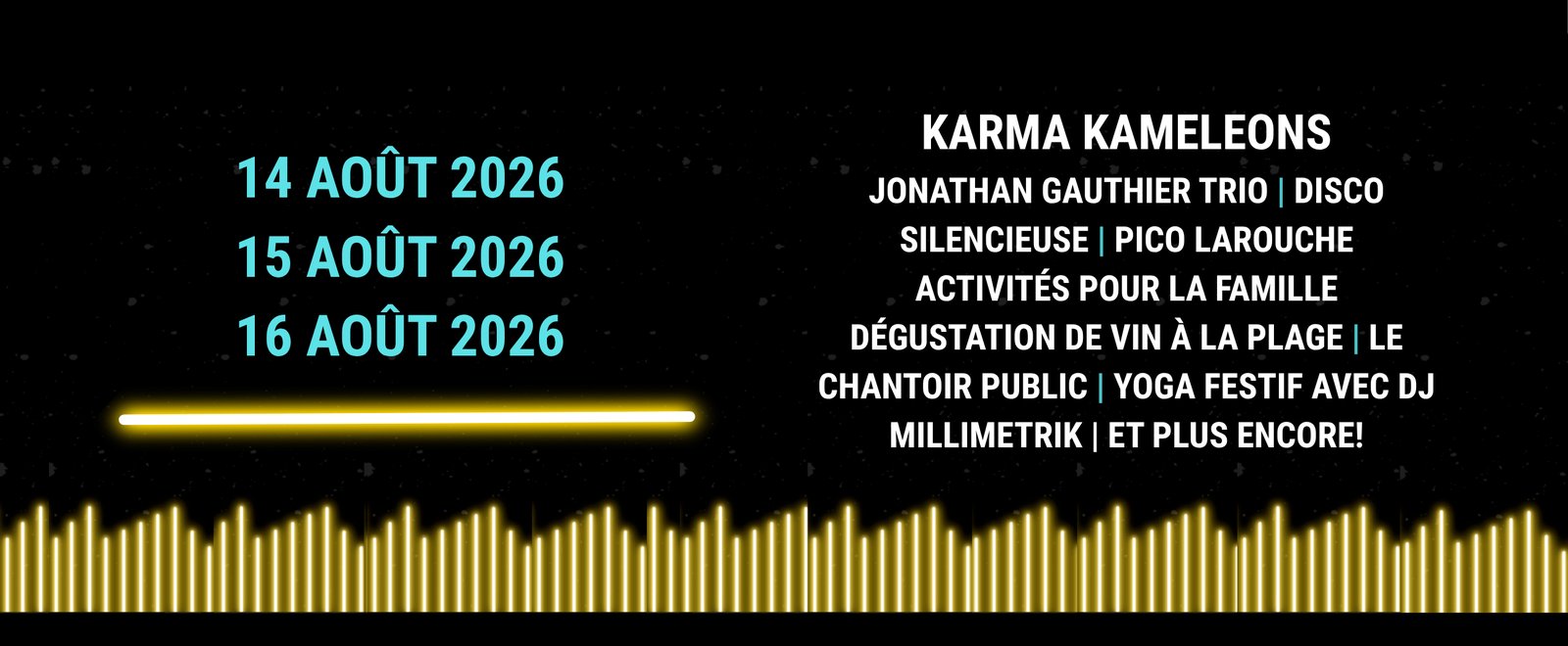 Official Banner of the 2026 program of Rythmes and Papilles