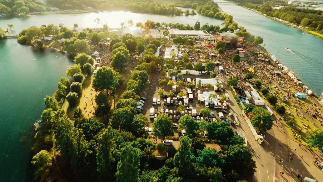 Le Fühlinger See et l'île du festival, à Cologne