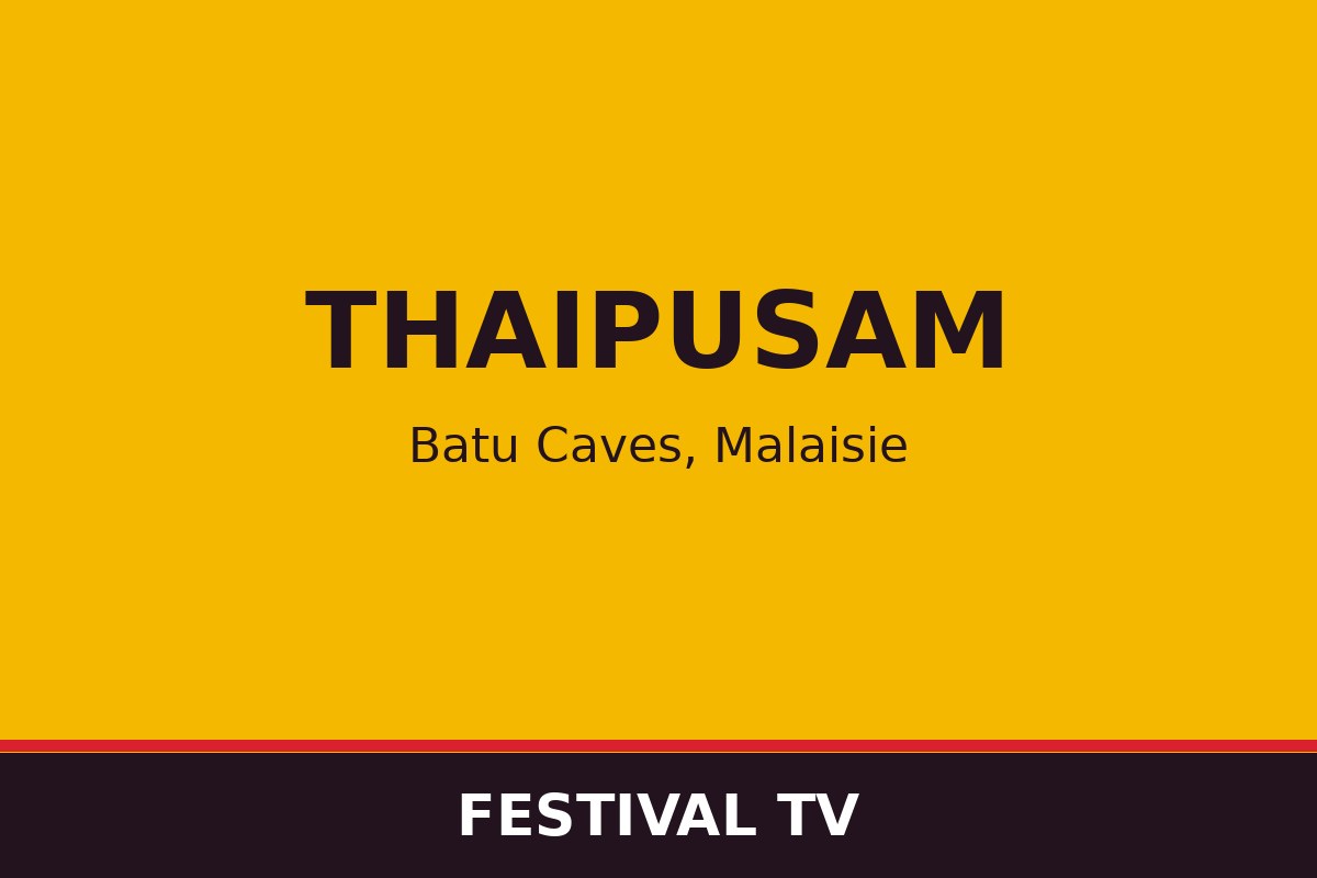 Thaipusam — affiche / photo officielle
