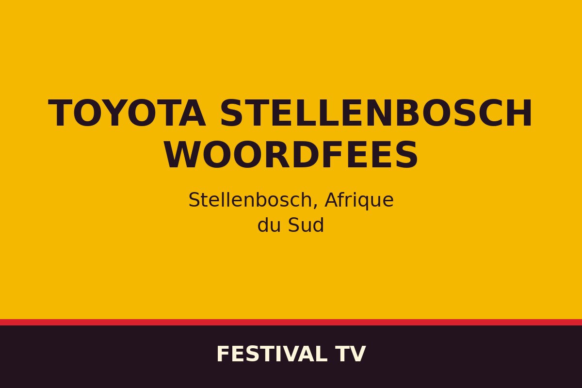 Toyota Stellenbosch Woordfees — affiche / photo officielle
